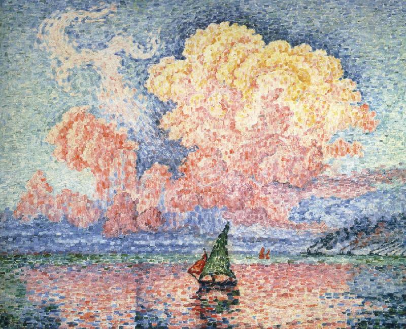 Paul Signac pink cloud Norge oil painting art